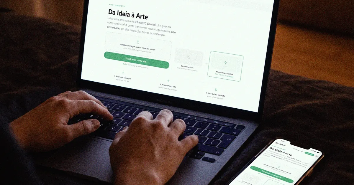 Como transformar arte de IA em camiseta