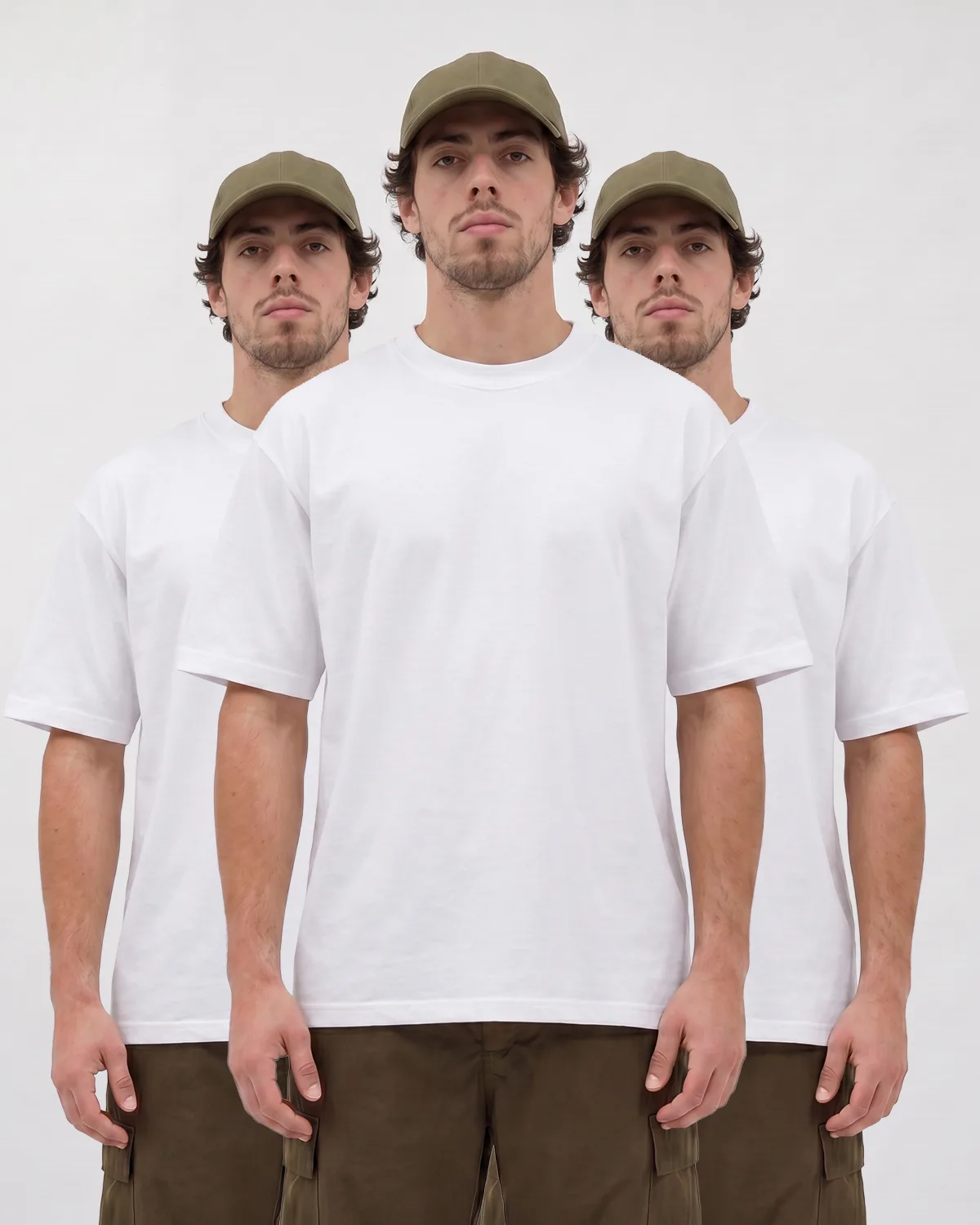 Kit 3 Camisetas Oversized Branca