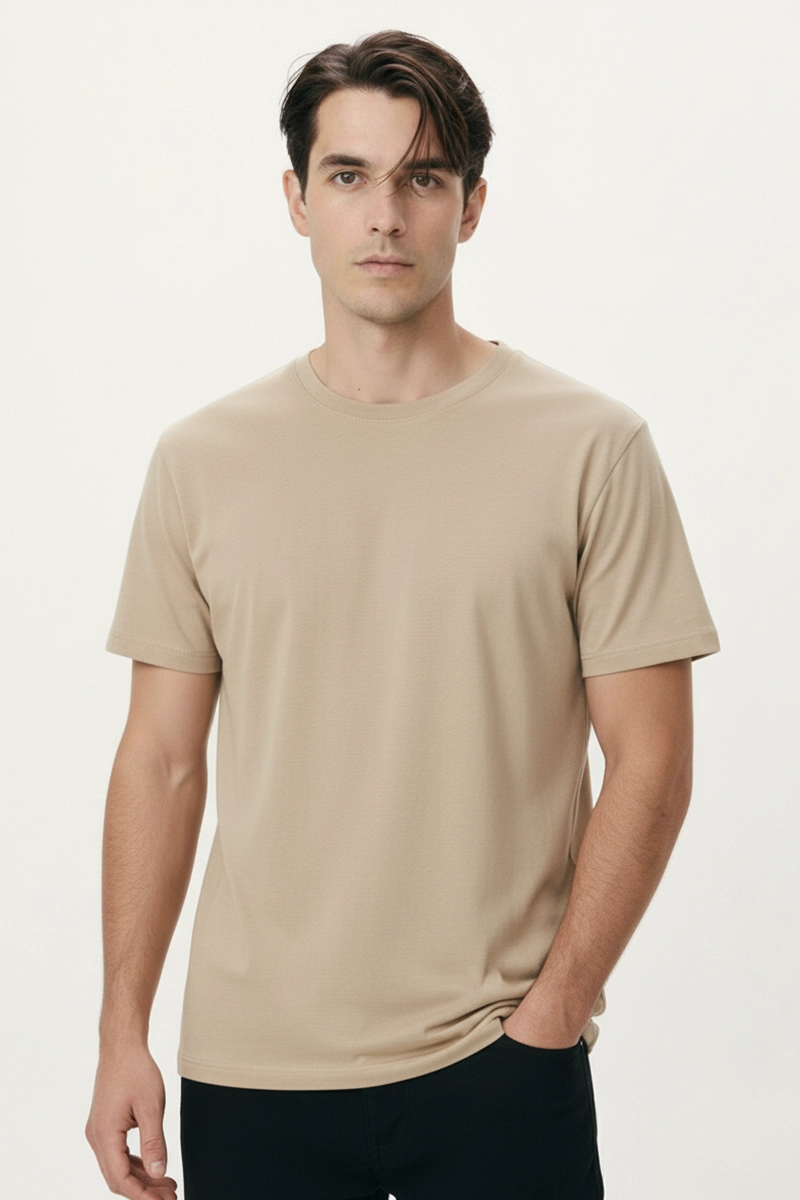 Camiseta Básica Areia