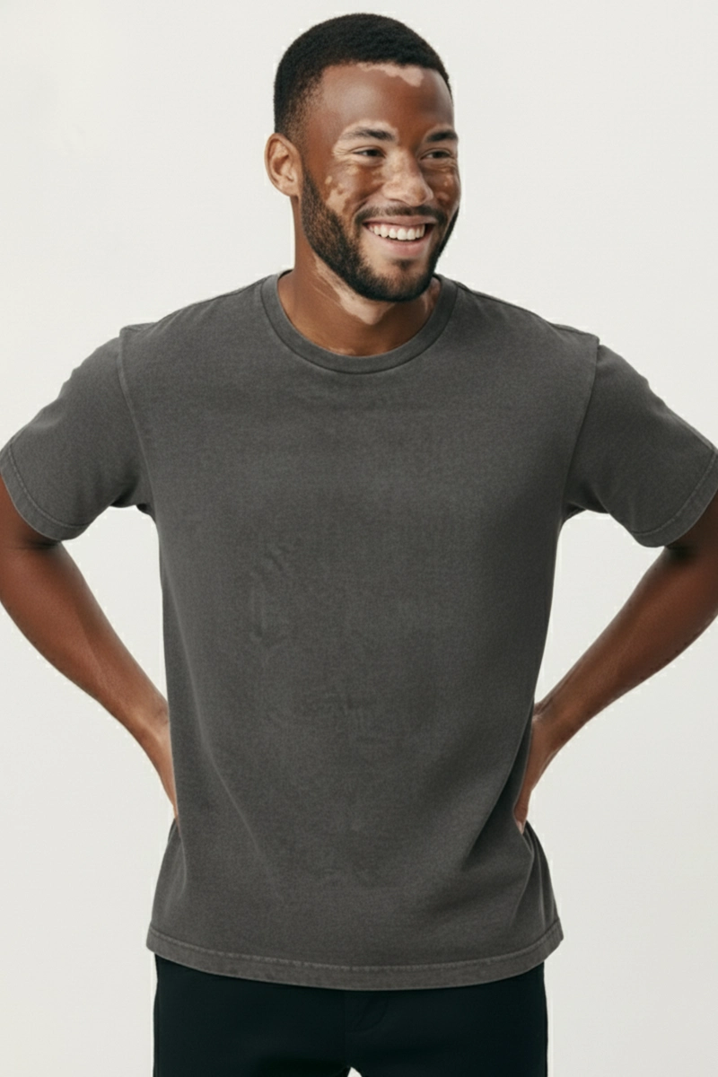 Camiseta Estonada Cinza Chumbo