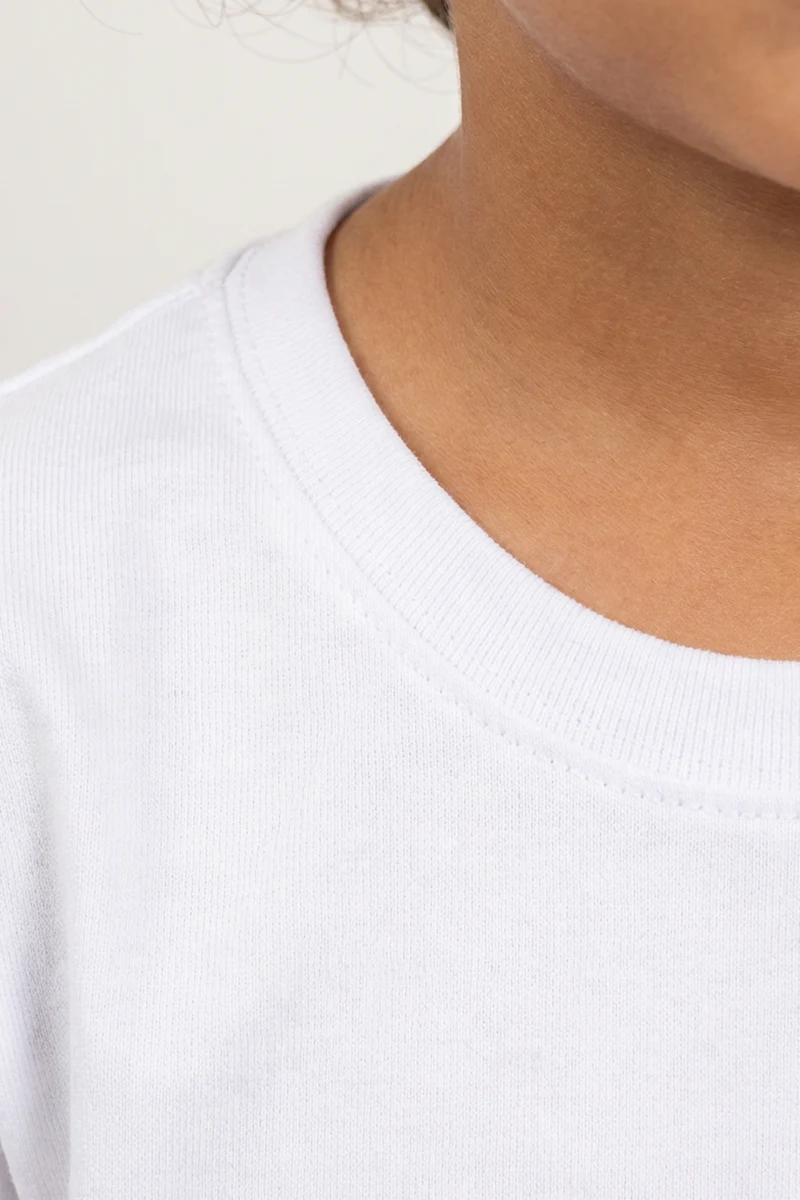 Camiseta Infantil Branca 100% Algodão
