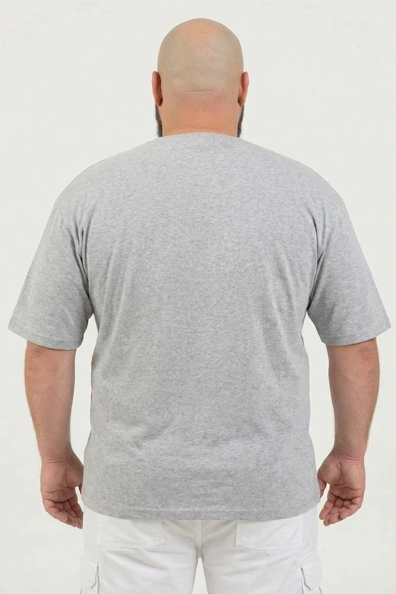 Camiseta Plus Size Cinza Mescla