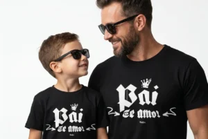 camisa dia dos pais com foto personalizada DTF