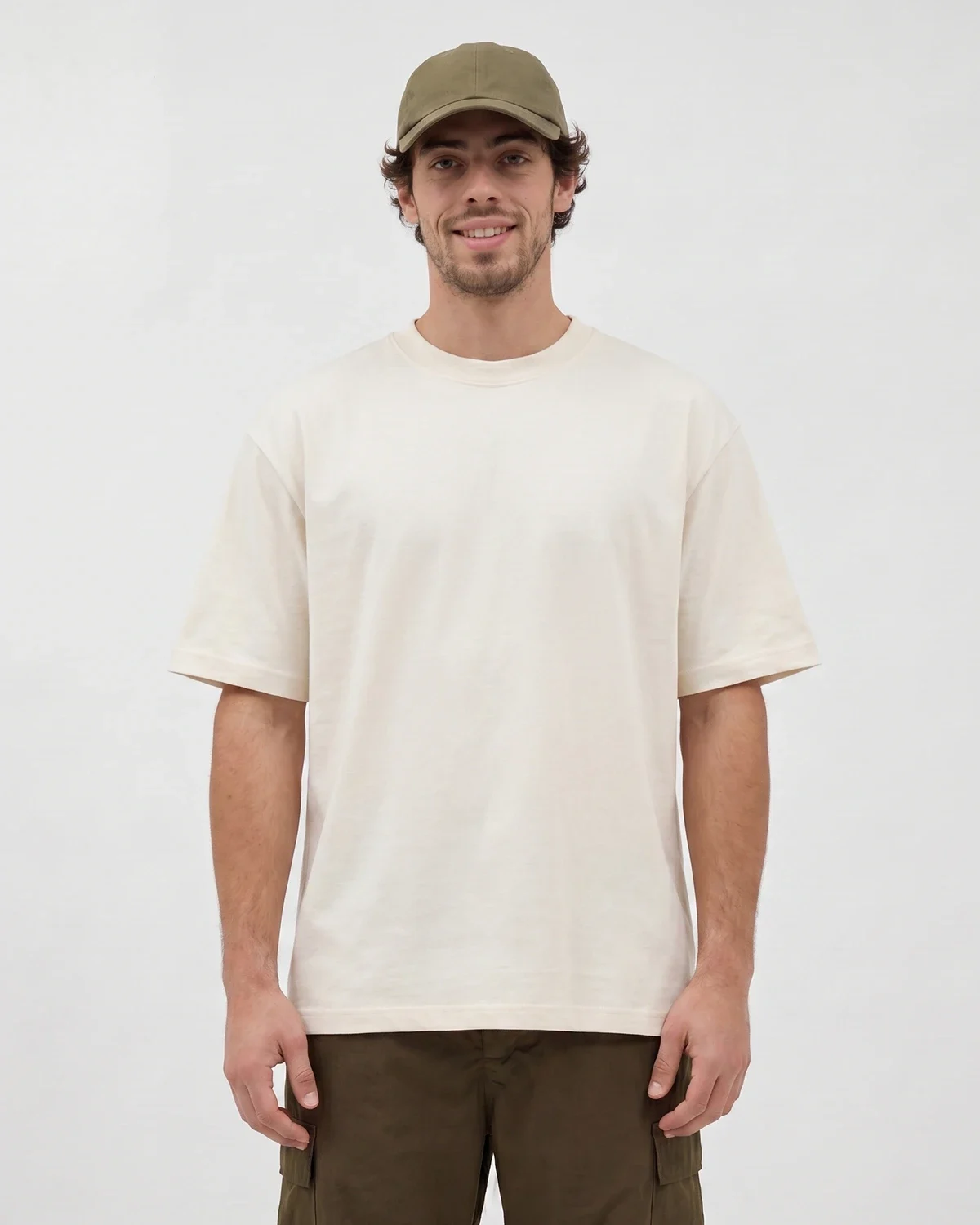 Camiseta Oversized 100% Algodão Menegotti 180g Off-white